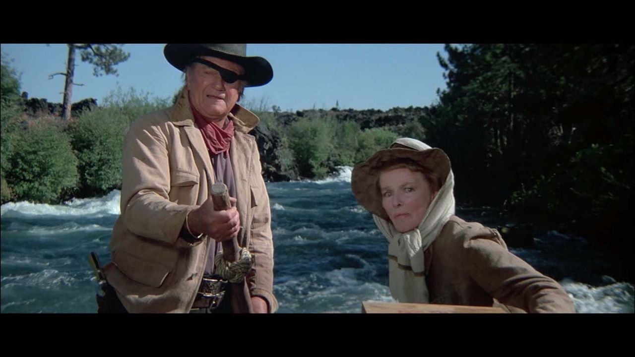 Mit Dynamit und frommen Sprüchen : Bild John Wayne, Katharine Hepburn