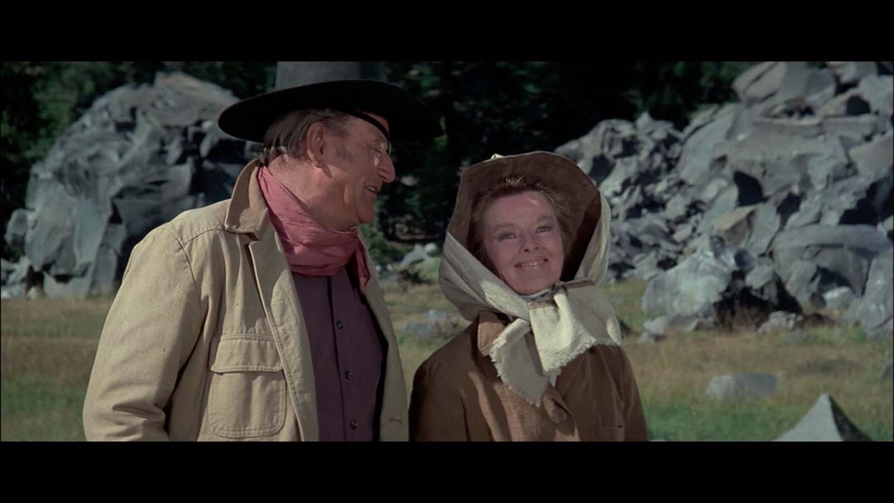Mit Dynamit und frommen Sprüchen : Bild John Wayne, Katharine Hepburn