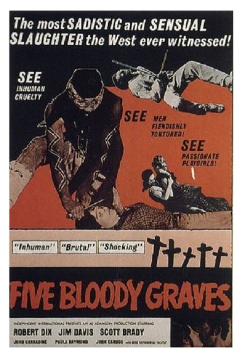 Fünf blutige Gräber : Kinoposter