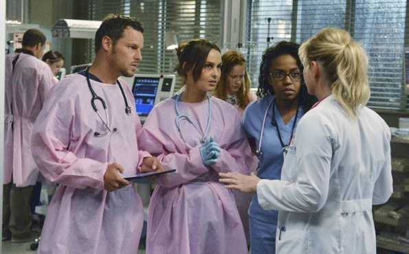 Grey's Anatomy - Die jungen Ärzte : Bild Jessica Capshaw, Camilla Luddington, Jerrika Hinton, Justin Chambers (I)