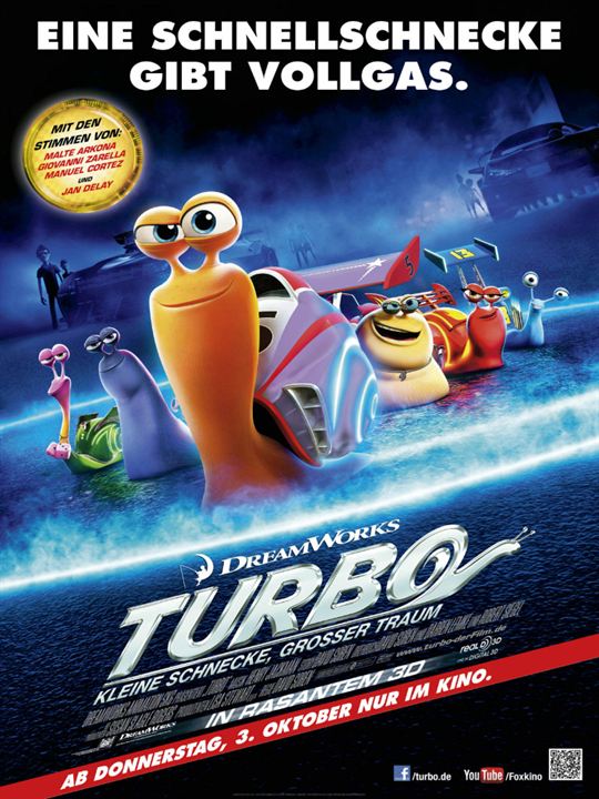 Turbo - Kleine Schnecke, großer Traum : Kinoposter