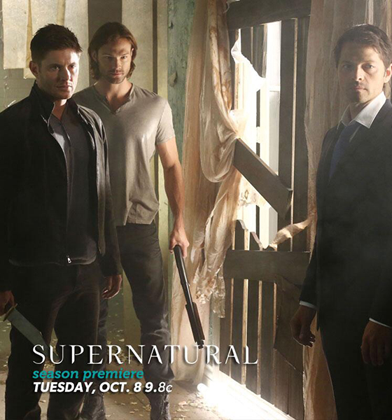 Supernatural : Bild Misha Collins, Jared Padalecki, Jensen Ackles