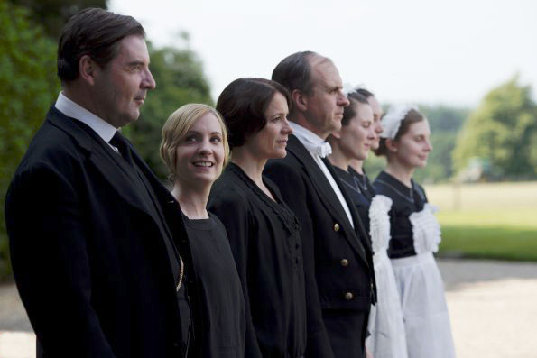 Downton Abbey : Bild Phyllis Logan, Brendan Coyle, Joanne Froggatt