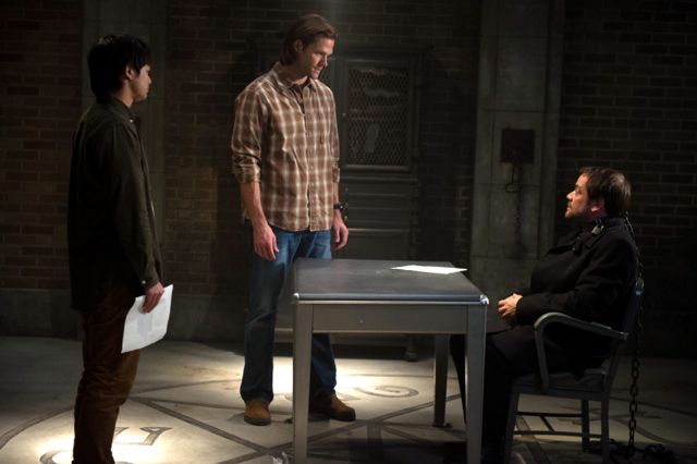 Supernatural : Bild Jared Padalecki, Mark Sheppard, Osric Chau